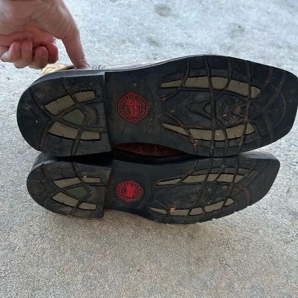 Justin Driller Western Work Boot Brown Men’s Size 9.5 Oil Resistant - Picture 8 of 9